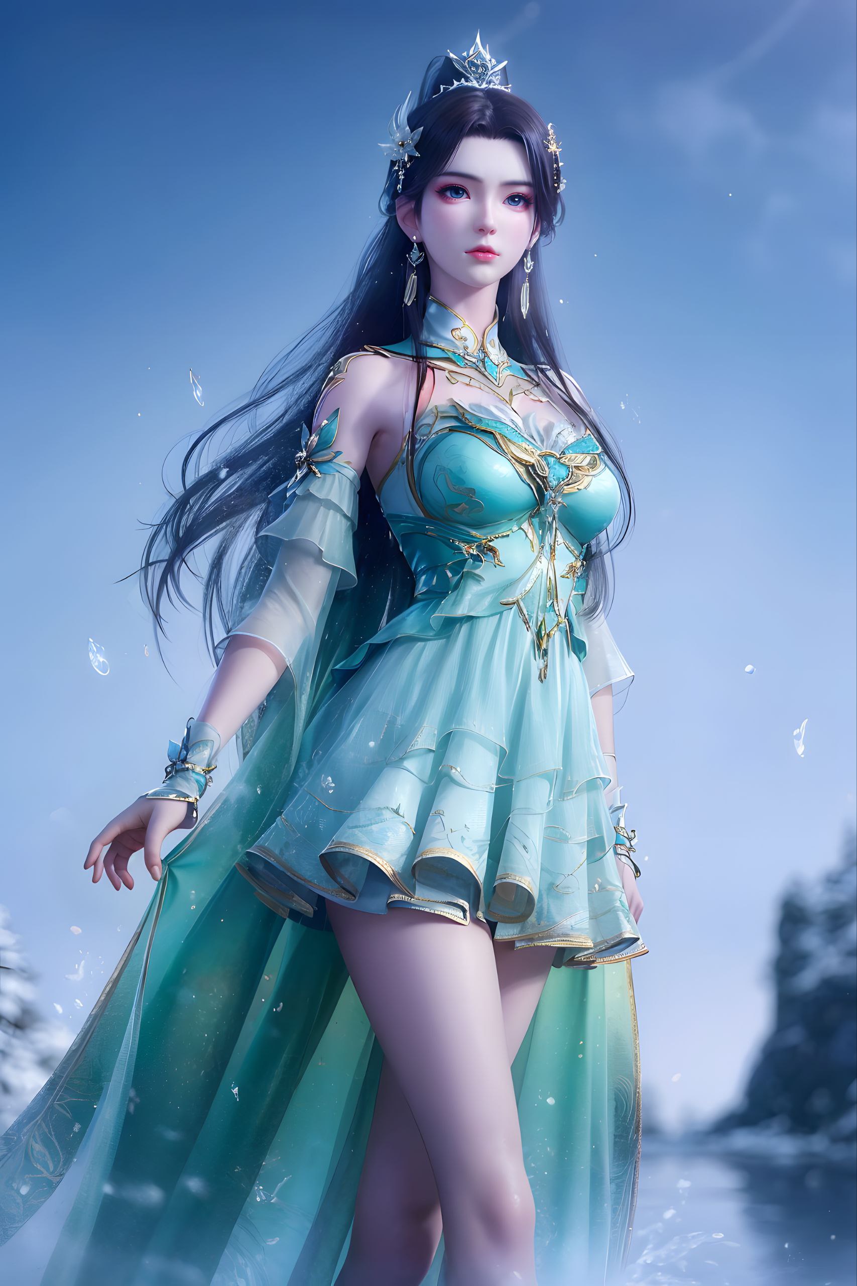 她的